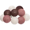 Conjunto de 10 bolas led rosa