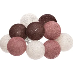 Conjunto de 10 bolas led rosa