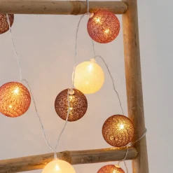 Conjunto de 10 bolas led rosa