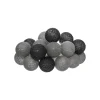 Conjunto de 16 bolas led tons cinza 3,5cm