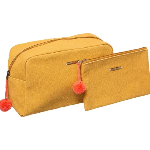 Conjunto de 2 bolsas de higiene amarelo