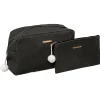 Conjunto de 2 bolsas de higiene cinza escuro