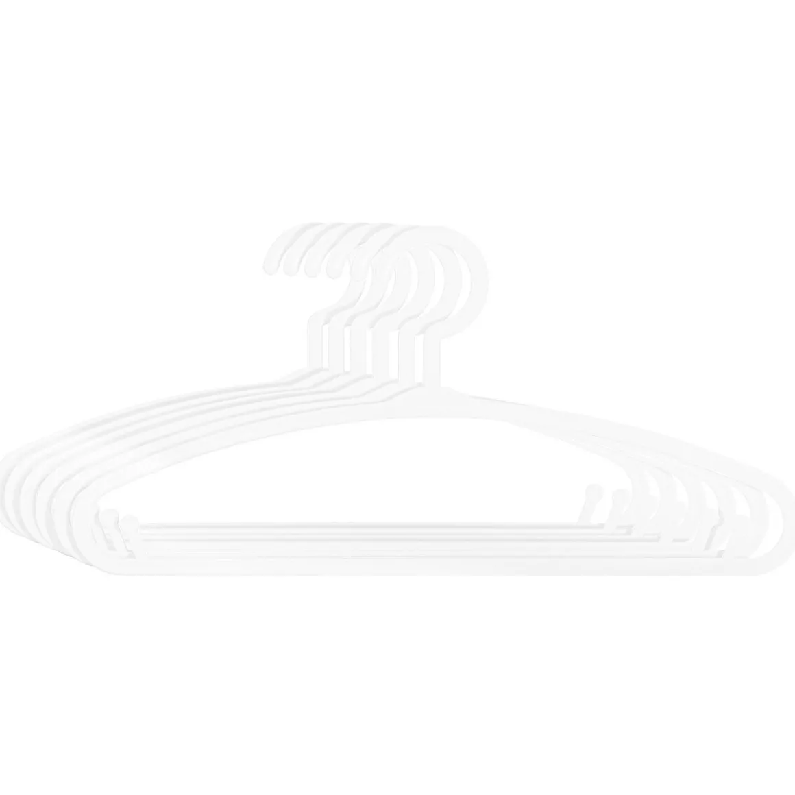 Conjunto de 6 cabides brancos