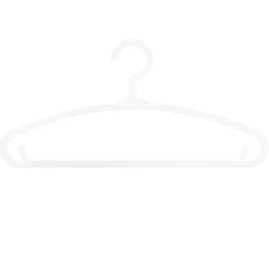 Conjunto de 6 cabides brancos