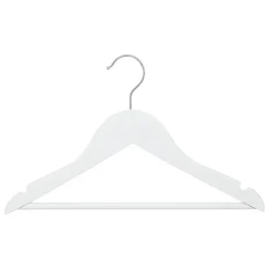 Conjunto de 4 cabides brancos em madeira