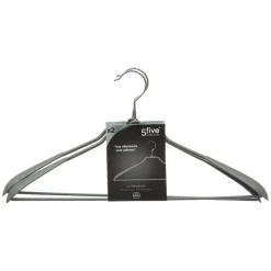 Conjunto de 2 cabides cinza