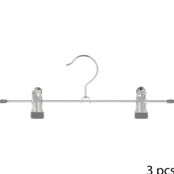 Conjunto de 3 cabides com molas em metal