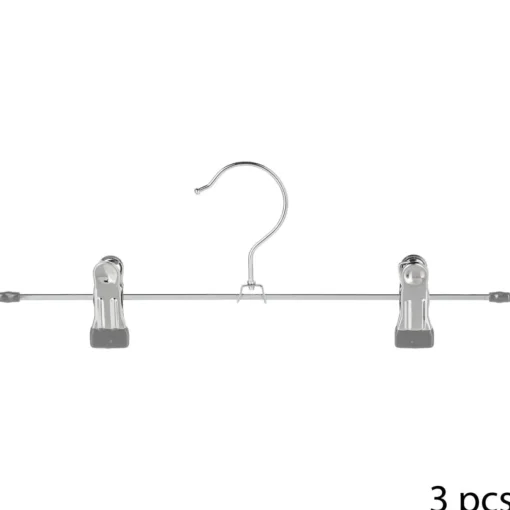 Conjunto de 3 cabides com molas em metal