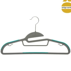 Conjunto de 8 cabides com suporte