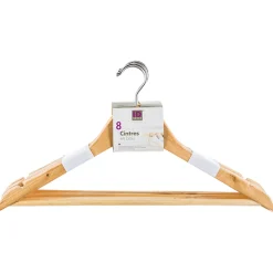 Conjunto de 8 cabides em madeira