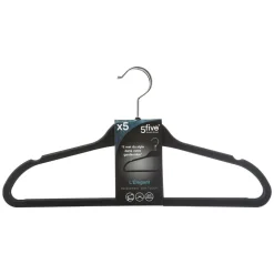 Conjunto de 5 cabides pretos