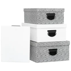 Conjunto de 4 caixas de arrumação