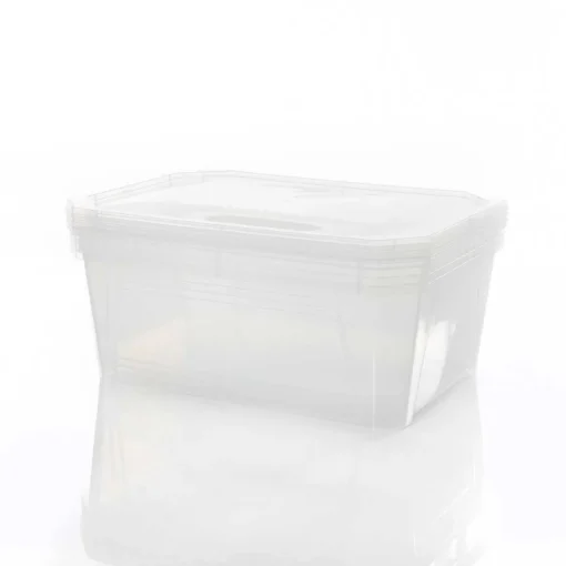 Conjunto de 4 caixas de arrumação transparente 11l