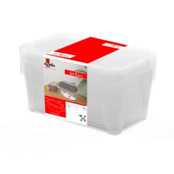 Conjunto de 6 caixas de arrumação transparente 6l