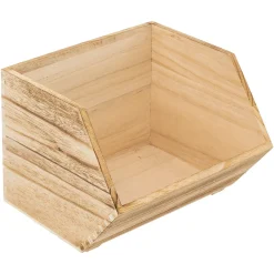 Conjunto de 3 caixas de organização em madeira