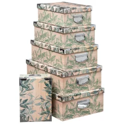 Conjunto de 6 caixas estampadas GREEN HARMONY