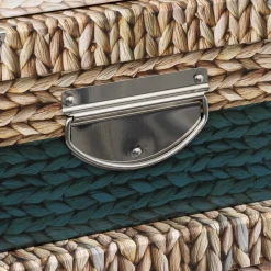 Conjunto de 6 caixas multicoloridas com efeito malha