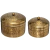 Conjunto de 2 caixas OASIS decorativas douradas
