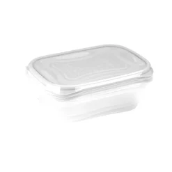Conjunto de 3 caixas plásticas brancas