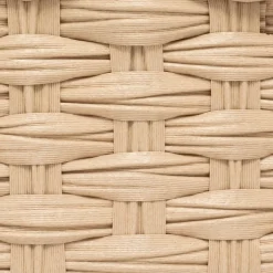 Conjunto de 3 cestos baixos bege TRESSE