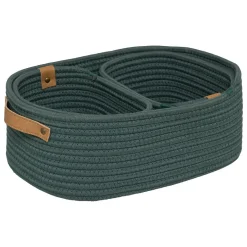 Conjunto de 3 cestos de arrumação verde DUO