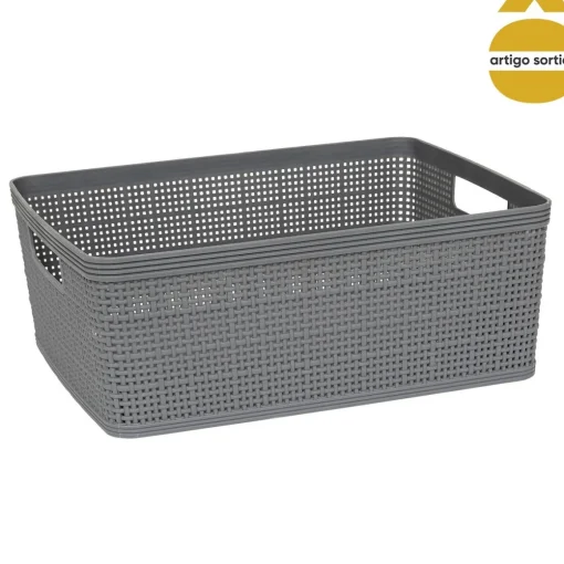 Conjunto de 10 cestos de arrumação crochê BOXY
