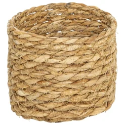 Conjunto de 9 cestos em ráfia bege LIT