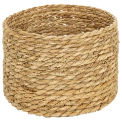 Conjunto de 9 cestos em ráfia bege LIT