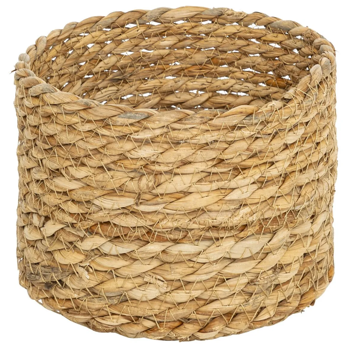 Conjunto de 9 cestos em ráfia bege LIT