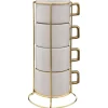 Conjunto de 4 chávenas de café ARY com suporte 17cl