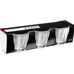 Conjunto de 3 chávenas de vidro c/ pega