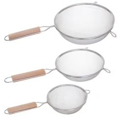 Conjunto de 3 coadores em inox