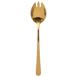 Conjunto de 2 colheres de salada douradas