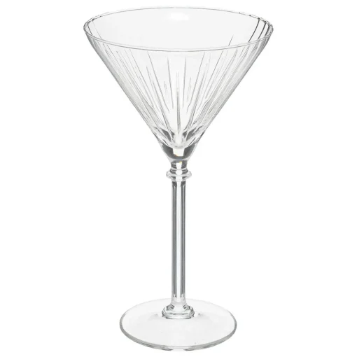 Conjunto de 4 copos cocktail com riscas de vidro 25cl