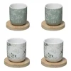 Conjunto de 4 copos de café GREEN HARMONY 13cl
