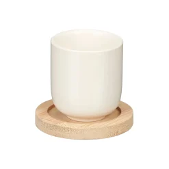 Conjunto De 4 Copos De Café Com Base Em Bambu