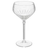 Conjunto de 4 copos de champanhe com riscas em vidro 32cl