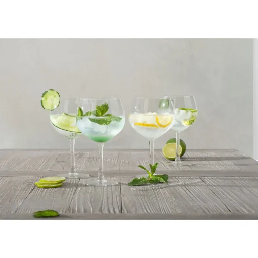 Conjunto de 4 copos de gin em vidro 70cl