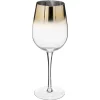 conjunto de 6 copos de vinho ARYA dourado 38cl
