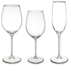 Conjunto de 18 copos LINA de vidro com pé