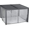 Conjunto de 4 cortinas mosquiteiras para pérgola 2,10m