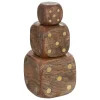 Conjunto de 3 dados decorativos ROGER 10x10cm