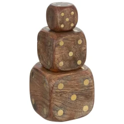 Conjunto de 3 dados decorativos ROGER 10x10cm