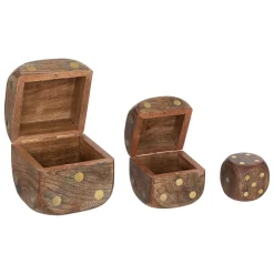 Conjunto de 3 dados decorativos ROGER 10x10cm