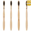 Conjunto de 4 escovas de dentes em bambu