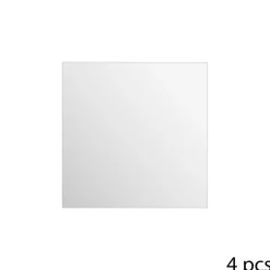 Conjunto de 4 espelhos adesivos quadrados