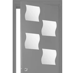 Conjunto de 4 espelhos adesivos ondulados