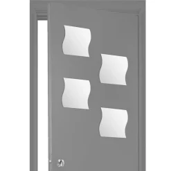 Conjunto de 4 espelhos adesivos ondulados