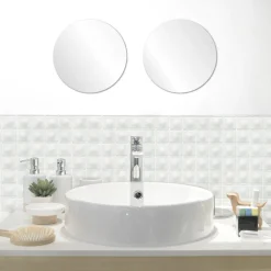 Conjunto de 2 espelhos adesivos redondos