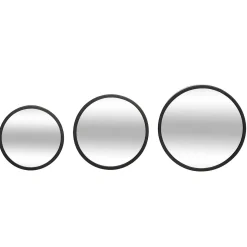Conjunto de 3 espelhos de parede MONA em metal